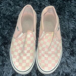 Pink checkered Vans